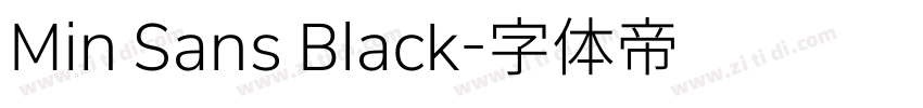 Min Sans Black字体转换